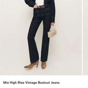 Reformation Dark Denim Mía Boot Cut Jeans